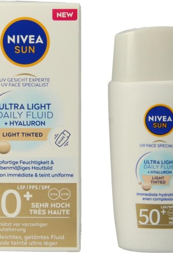 Nivea Sun face daily fluid SPF50 tint light (40 Milliliter)