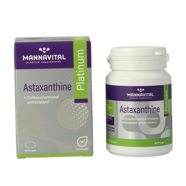 Mannavital Astaxanthine platinum (60 Vegetarische capsules)