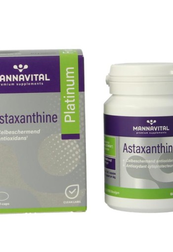 Mannavital Astaxanthine platinum (60 Vegetarische capsules)
