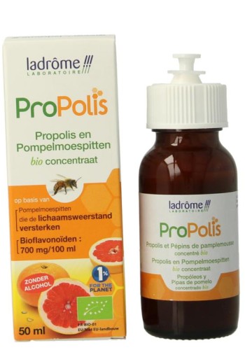 Ladrome Propolis pompelmoes pit concentraat bio (50 Milliliter)