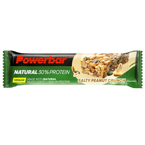 Powerbar Natural 30% protein bar salty peanut crunch (40 Gram)