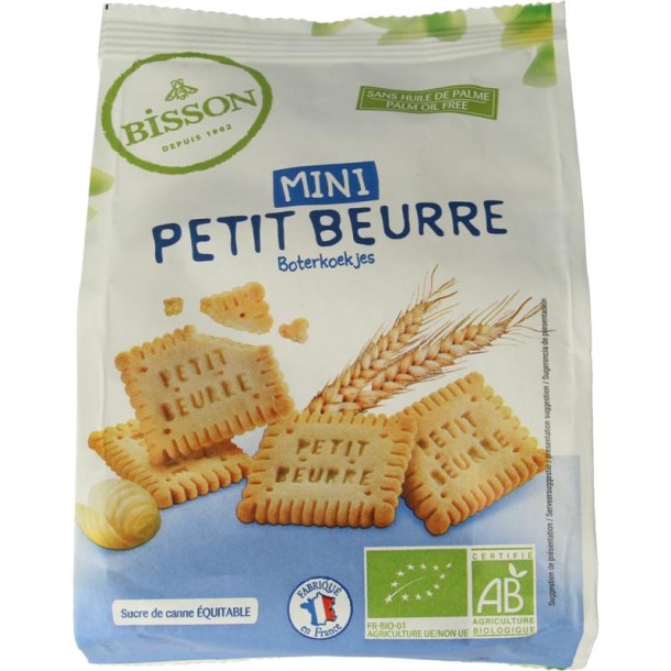 Bisson Mini petit beurre biscuitjes bio (125 Gram)