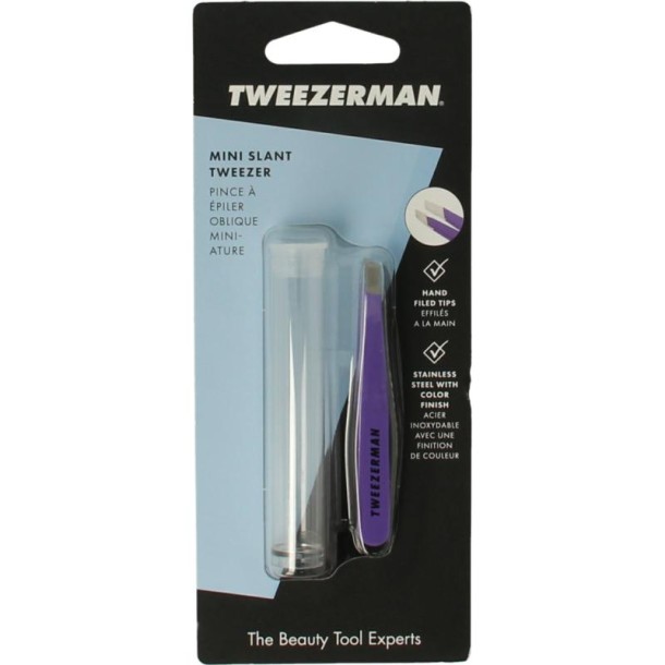 Tweezerman Mini slant tweezer blooming lilac (1 Stuks)