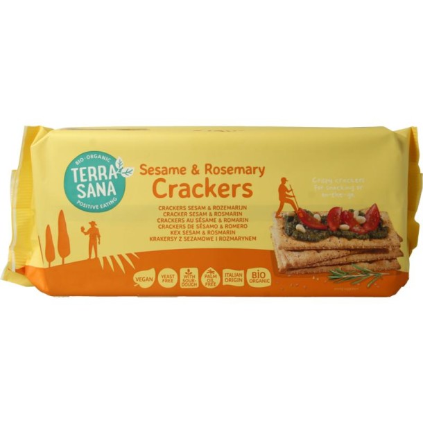 Terrasana Crackers sesam & rozemarijn bio (250 Gram)