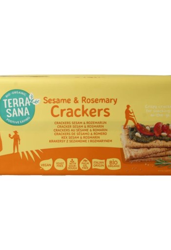 Terrasana Crackers sesam & rozemarijn bio (250 Gram)