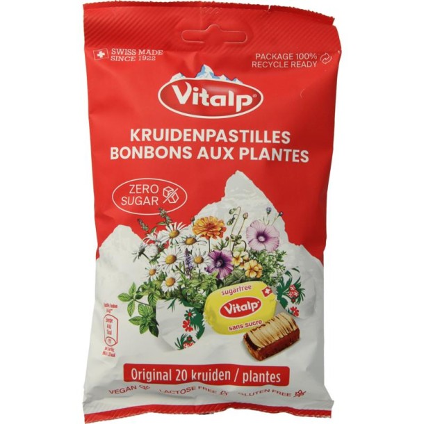 Vitalp 20 Kruiden original suikervrij (75 Gram)