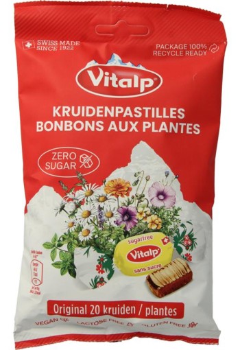 Vitalp 20 Kruiden original suikervrij (75 Gram)