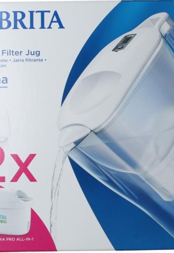 Brita Waterfilterbundel aluna cool white+2 maxtra filter (1 Stuks)