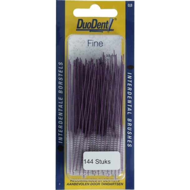 Duodent Interdentaal borstel fine 0.8 (144 Stuks)