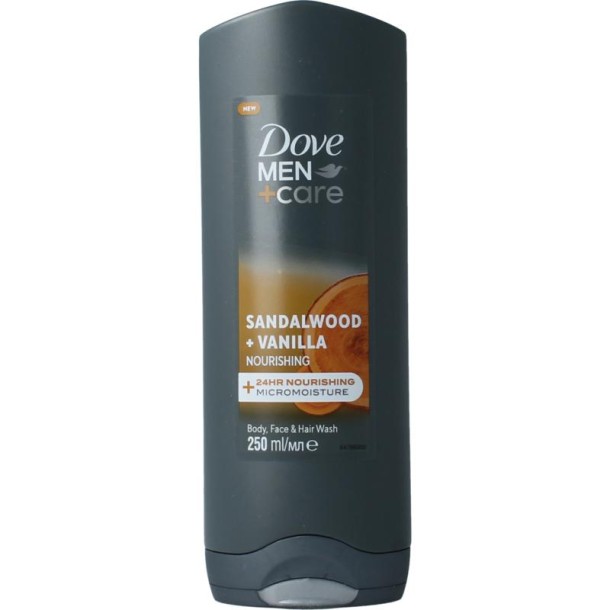 Dove Showergel men sandalwood & vanilla (250 Milliliter)