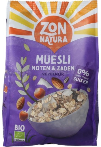 Zonnatura Muesli noten en zaden bio (375 Gram)
