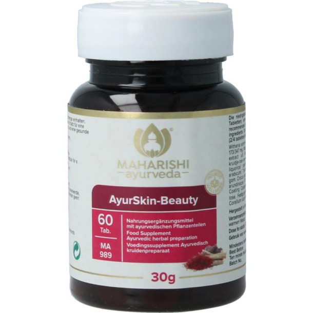 Maharishi Ayurv Ayurskin beauty jeugdige huid (60 Tabletten)