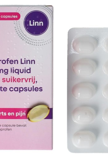 Linn Ibuprofen liquid 400mg suikervrij (20 Capsules)
