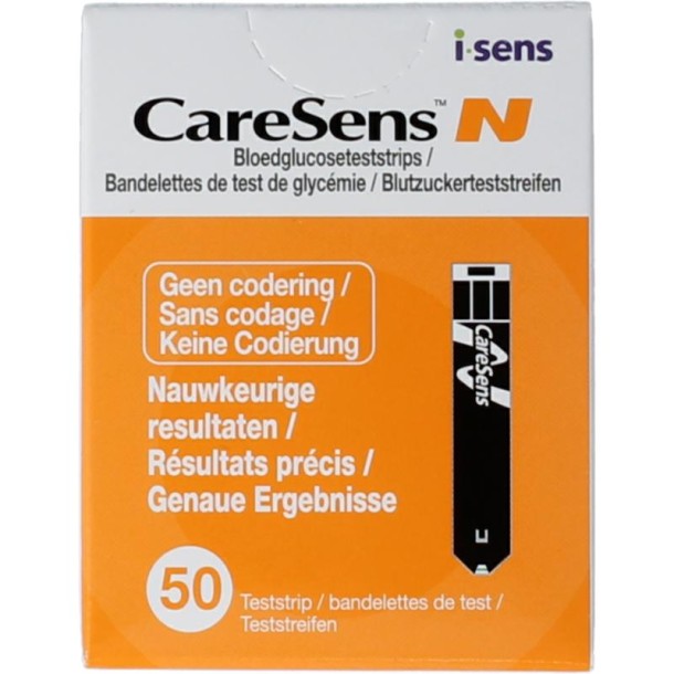 Caresens N glucose teststrips (50 Stuks)