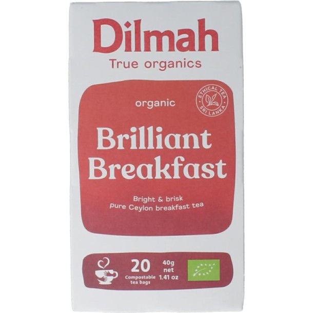 Dilmah Brilliant breakfast tea bio (20 Zakjes)