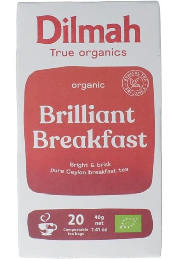 Dilmah Brilliant breakfast tea bio (20 Zakjes)