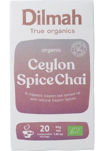 Dilmah Ceylon spice chai tea bio (20 Zakjes)