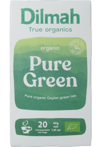 Dilmah Pure ceylon green tea bio (20 Zakjes)
