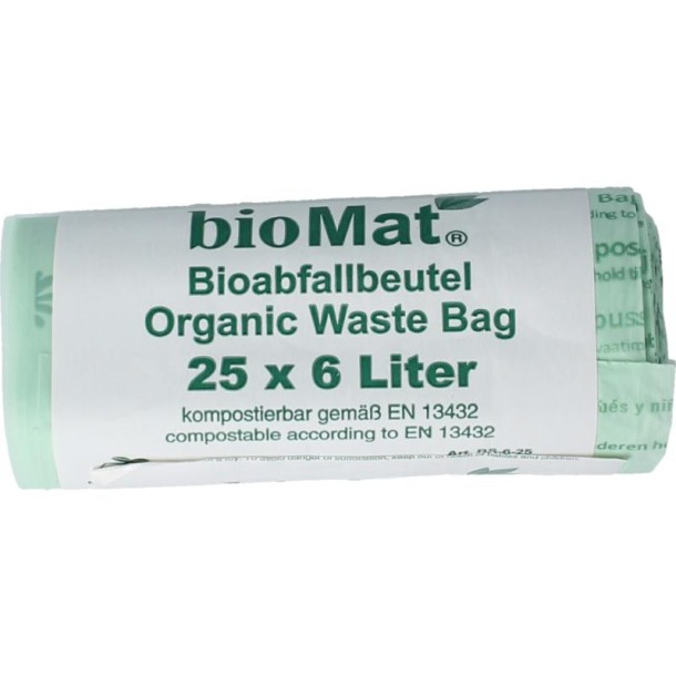 Biomat Wastebag compost 6 liter (25 Stuks)
