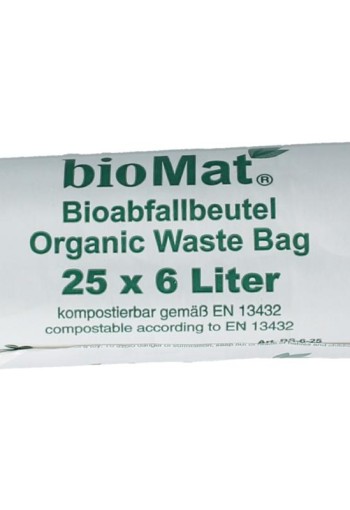 Biomat Wastebag compost 6 liter (25 Stuks)