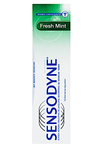 Sensodyne Fresh mint  tandpasta 75 ml.  3 stuks voor € 10,00