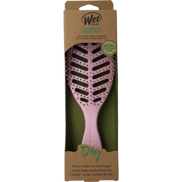 Wetbrush Go green speed dry pink (1 Stuks)