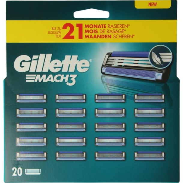 Gillette Mach3 blades 20 Stuks