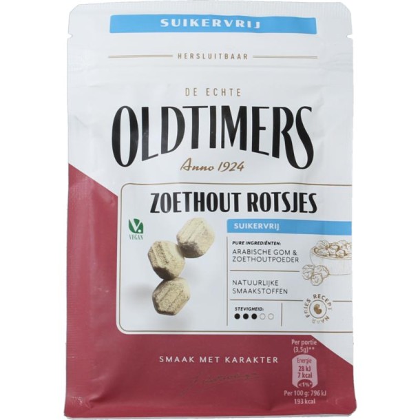 Oldtimers Zoethout rotsjes (100 Gram)