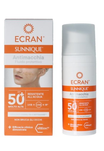 Ecran Sunique facial anti vlekken SPF50 (50 Milliliter)