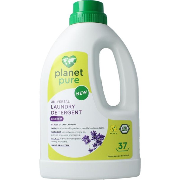 Planet Pure Wasmiddel vloeibaar universeel lavendel (1480 Milliliter)