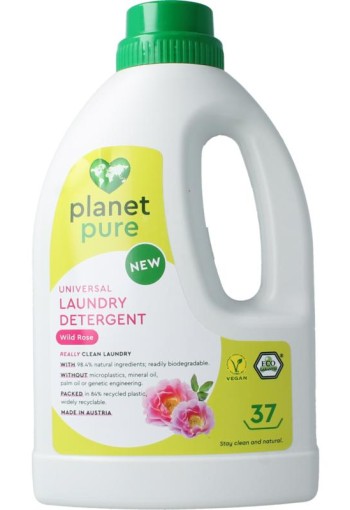 Planet Pure Wasmiddel vloeibaar universeel wild rose (1480 Milliliter)