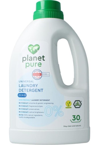 Planet Pure Wasmiddel vloeibaar universeel 0% zero (1500 Milliliter)