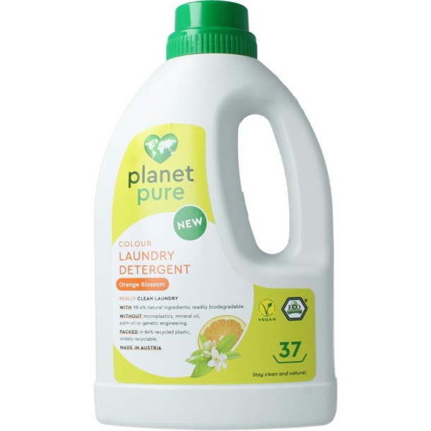 Planet Pure Wasmiddel vloeibaar gekleurde was orange (1480 Milliliter)