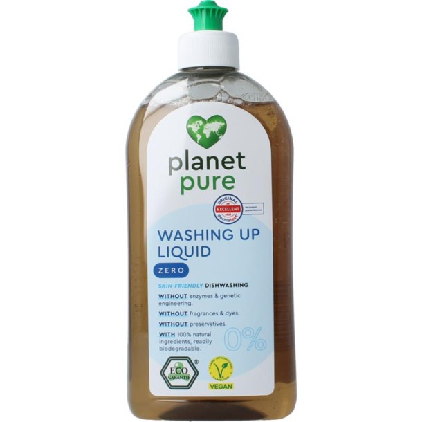 Planet Pure Afwasmiddel 0% zero (500 Milliliter)