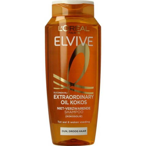 Elvive Shampoo fijne kokosolie 250 Milliliter