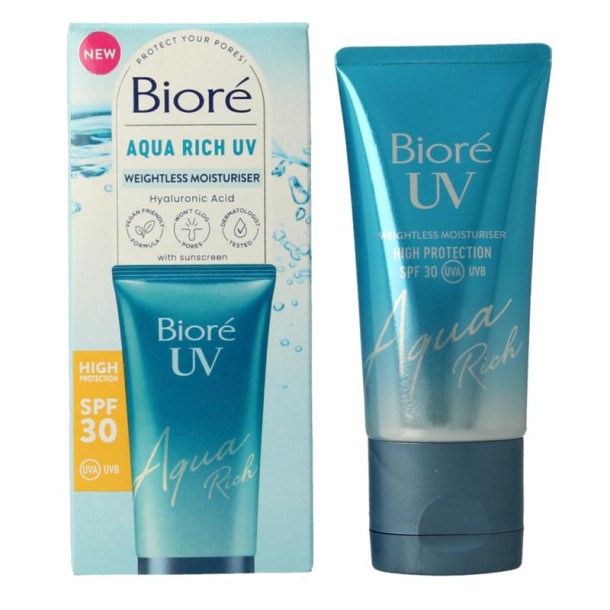 Biore Aqua moisturiser rich weightless SPF30 UV 50 Milliliter