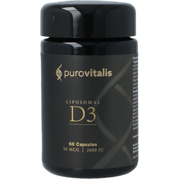 Purovitalis Liposomal vitamine D3 (60 Vegetarische capsules)