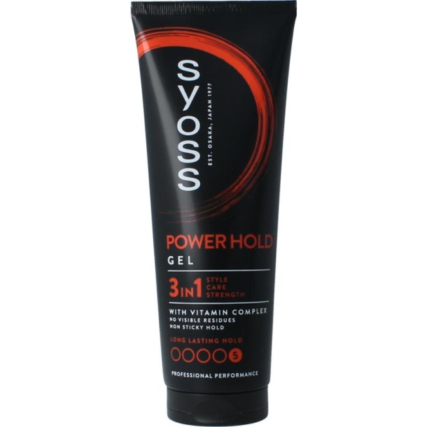 Syoss Men power hold gel extra sterk (250 Milliliter)