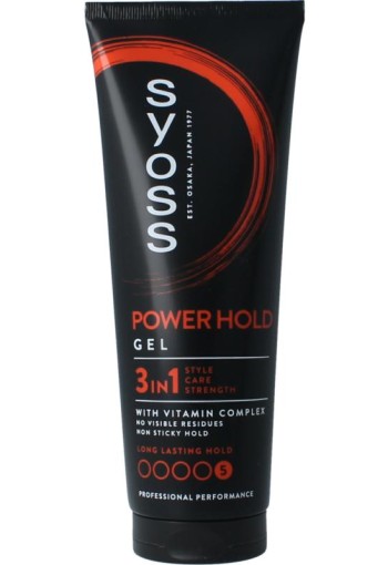 Syoss Men power hold gel extra sterk (250 Milliliter)