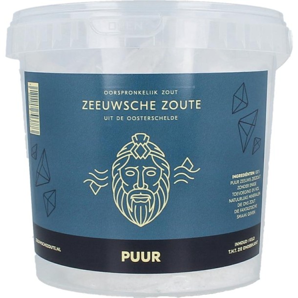 Zeeuwsche Zoute Puur zout in emmer (1 Kilogram)