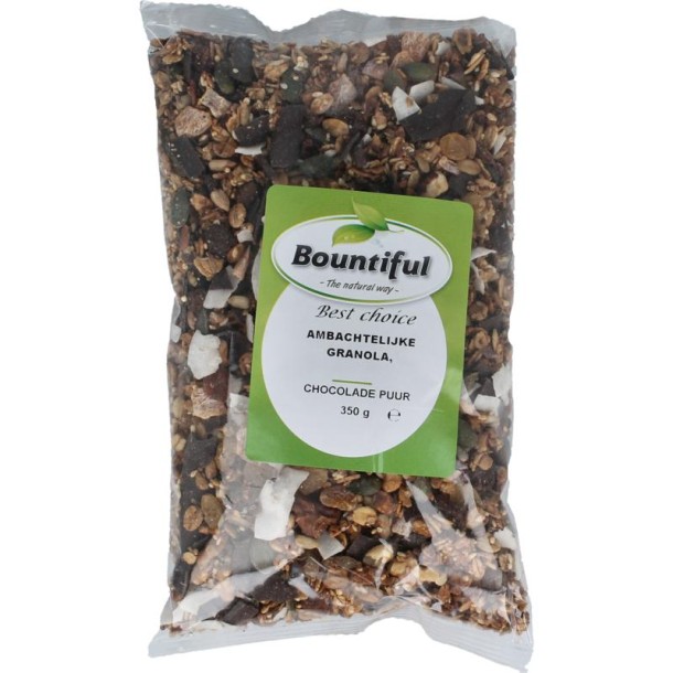 Bountiful Ambachtelijke granola chocola puur (350 Gram)