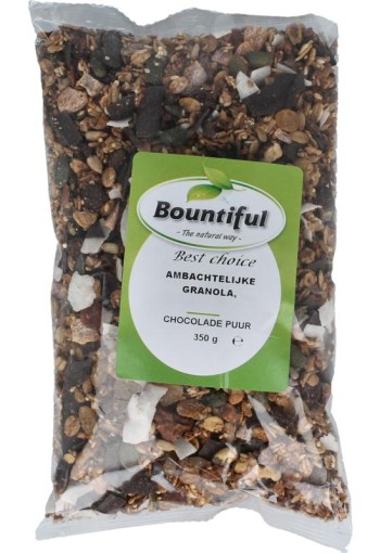 Bountiful Ambachtelijke granola chocola puur (350 Gram)