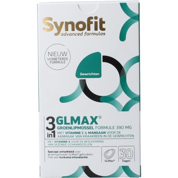 Synofit GLMax 3-in-1 groenlipmossel (60 Softgels)