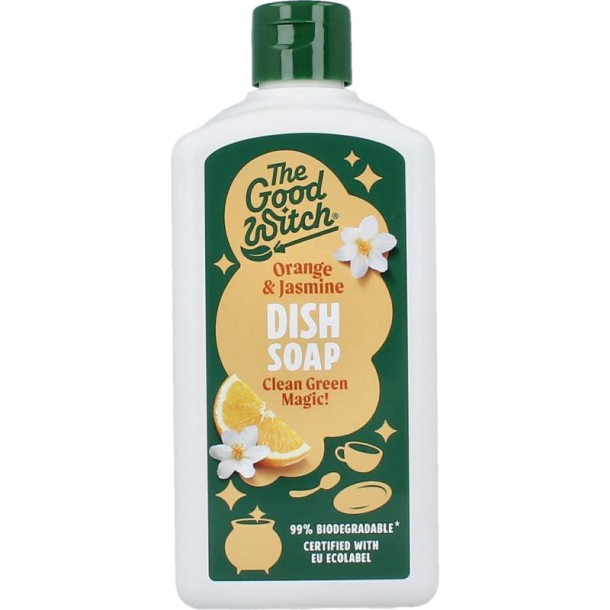 The Good Witch Afwasmiddel sinaasappel jasmijn (500 Milliliter)