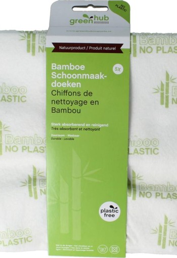 Greenhub Schoonmaakdoeken bamboe (5 Stuks)