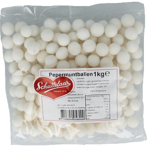 Schuttelaar Pepermuntballen (1 Kilogram)