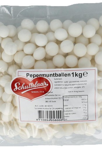 Schuttelaar Pepermuntballen (1 Kilogram)