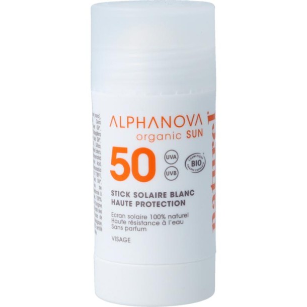 Alphanova Sun Sun stick SPF50+ blanc bio (15 Milliliter)