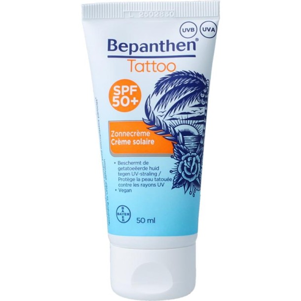 Bepanthen Tattoo zonnecreme SPF50+ (50 Milliliter)
