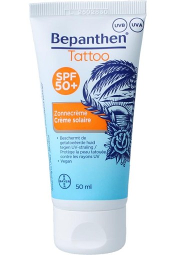 Bepanthen Tattoo zonnecreme SPF50+ (50 Milliliter)